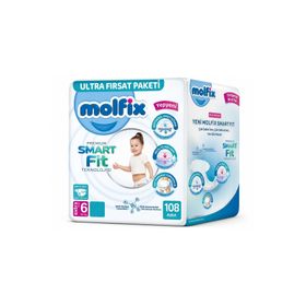 Molfix Premium Smart Fit No:6 XLarge 108 Adet Bebek Bezi
