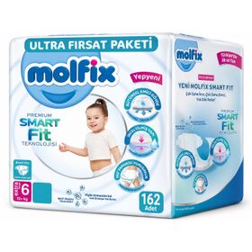 Molfix Premium Smart Fit No:6 XLarge 162 Adet Bebek Bezi