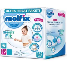Molfix Premium Smart Fit No:6 XLarge 162 Adet Bebek Bezi