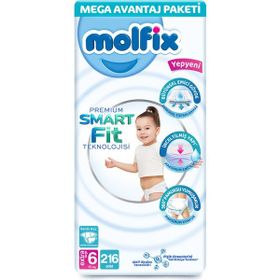Molfix Premium Smart Fit No:6 XLarge 216 Adet Bebek Bezi