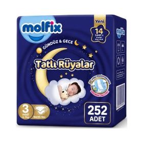 Molfix Tatlı Rüyalar No:3 Midi 252 Adet Bebek Bezi