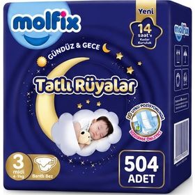 Molfix Tatlı Rüyalar No:3 Midi 504 Adet Bebek Bezi
