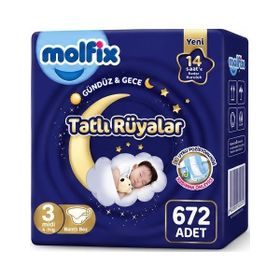 Molfix Tatlı Rüyalar No:3 Midi 672 Adet Bebek Bezi