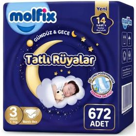 Molfix Tatlı Rüyalar No:3 Midi 672 Adet Bebek Bezi