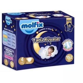 Molfix Tatlı Rüyalar No:4 Maxi 152 Adet Bebek Bezi