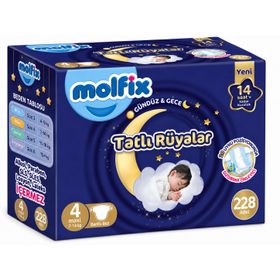 Molfix Tatlı Rüyalar No:4 Maxi 228 Adet Bebek Bezi