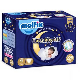 Molfix Tatlı Rüyalar No:4 Maxi 228 Adet Bebek Bezi