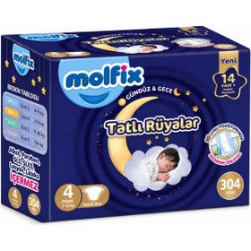 Molfix Tatlı Rüyalar No:4 Maxi 304 Adet Bebek Bezi