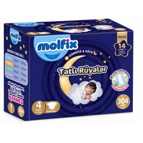 Molfix Tatlı Rüyalar No:4 Maxi 304 Adet Bebek Bezi