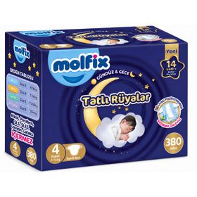 Molfix Tatlı Rüyalar No:4 Maxi 380 Adet Bebek Bezi