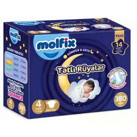 Molfix Tatlı Rüyalar No:4 Maxi 380 Adet Bebek Bezi