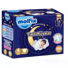 Molfix Tatlı Rüyalar No:4 Maxi 456 Adet Bebek Bezi