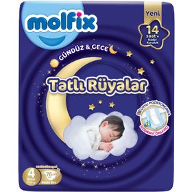 Molfix Tatlı Rüyalar No:4 Maxi 76 Adet Bebek Bezi