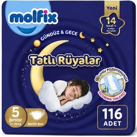 Molfix Tatlı Rüyalar No:5 Junior 116 Adet Bebek Bezi