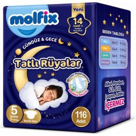 Molfix Tatlı Rüyalar No:5 Junior 116 Adet Bebek Bezi