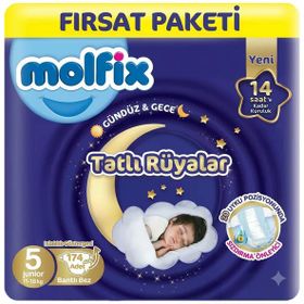 Molfix Tatlı Rüyalar No:5 Junior 174 Adet Bebek Bezi