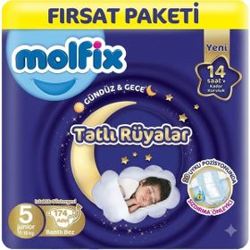 Molfix Tatlı Rüyalar No:5 Junior 174 Adet Bebek Bezi