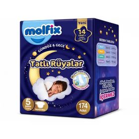 Molfix Tatlı Rüyalar No:5 Junior 174 Adet Bebek Bezi