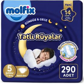 Molfix Tatlı Rüyalar No:5 Junior 290 Adet Bebek Bezi