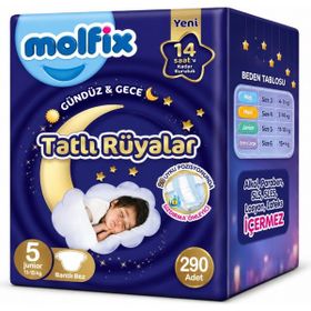 Molfix Tatlı Rüyalar No:5 Junior 290 Adet Bebek Bezi