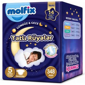 Molfix Tatlı Rüyalar No:5 Junior 348 Adet Bebek Bezi