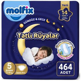 Molfix Tatlı Rüyalar No:5 Junior 464 Adet Bebek Bezi