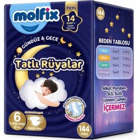 Molfix Tatlı Rüyalar No:6 XLarge 144 Adet Bebek Bezi