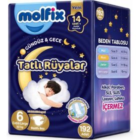 Molfix Tatlı Rüyalar No:6 XLarge 192 Adet Bebek Bezi