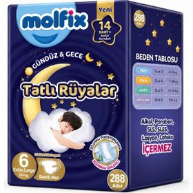 Molfix Tatlı Rüyalar No:6 XLarge 288 Adet Bebek Bezi