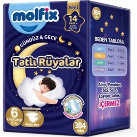 Molfix Tatlı Rüyalar No:6 XLarge 384 Adet Bebek Bezi