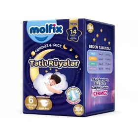 Molfix Tatlı Rüyalar No:6 XLarge 384 Adet Bebek Bezi