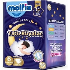 Molfix Tatlı Rüyalar No:6 XLarge 96 Adet Bebek Bezi