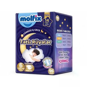 Molfix Tatlı Rüyalar No:6 XLarge 96 Adet Bebek Bezi