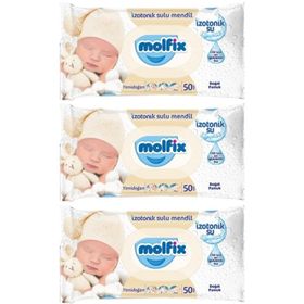 Molfix Yenidoğan İzotonik Sulu 3x50 150 Yaprak Islak Mendil