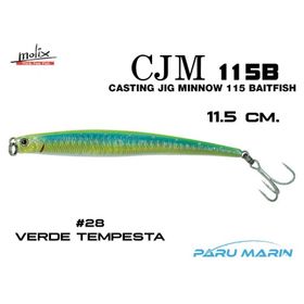 Molix Casting Jig Minnow 115 11.5 cm 28 Verde Tempesta Sahte Balık
