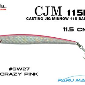 Molix Casting Jig Minnow 115 11.5 cm SW27 Crazy Pink Sahte Balık