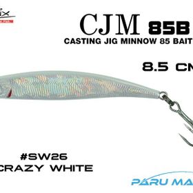 Molix Casting Jig Minnow 85 8.5 cm SW26 Crazy White Sahte Balık