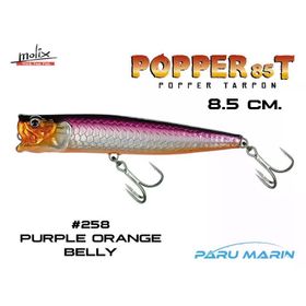 Molix Popper 85T 8.5 cm 258 Purple Orange Belly Sahte Balık