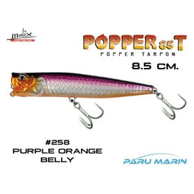 Molix Popper 85T 8.5 cm 258 Purple Orange Belly Sahte Balık