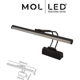 Molled Siyah Tablo Resim 35 cm Gün Işığı Aplik