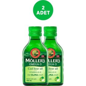 Möller's Omega-3 Elma Aromalı 2x150 ml Sıvı Balık Yağı