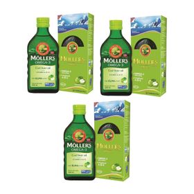 Möller's Omega-3 Elma Aromalı 3x250 ml Balık Yağı