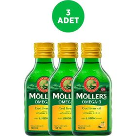 Möller's Omega-3 Limon Aromalı 150 ml Sıvı Balık Yağı