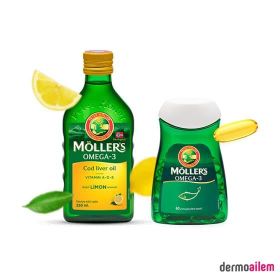 Möller's Omega-3 Limon Aromalı 250 ml Şurup + Omega-3 60 Kapsül Balık Yağı