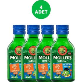 Möller's Omega-3 Tutti-Frutti Aromalı 4x150 ml Balık Yağı