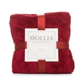 Mollıa Bordo 200 x 220 cm Çift Kişilik Battaniye