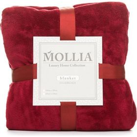 Mollıa Bordo 200 x 220 cm Çift Kişilik Battaniye