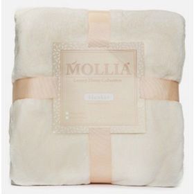 Mollia Soft Touch Ultra Krem Çift Kişilik Battaniye
