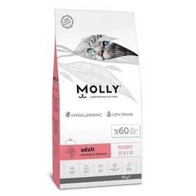 Molly 15 kg Hypoallergenic Düşük Tahıllı Karidesli Somonlu Yetişkin Kedi Maması
