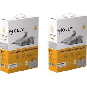 Molly 2x10 lt Aktif Karbonlu Granül Kedi Kumu